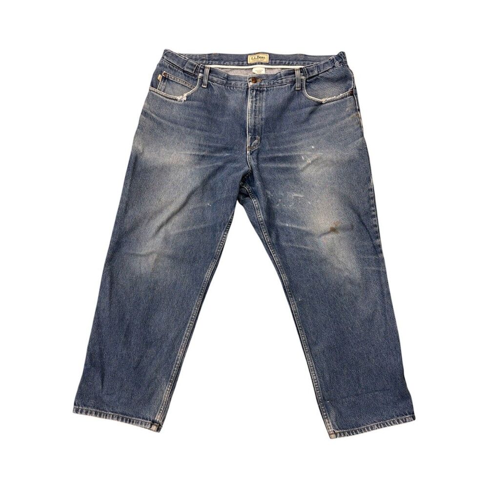 L.L. Bean Comfort Waist 40x29 Blue Jeans Classic Denim Work Pants